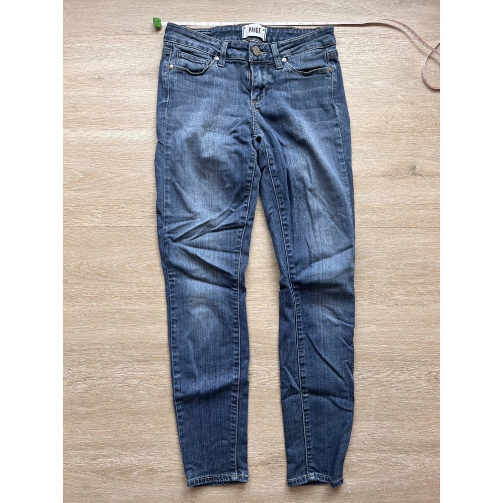 Paige Skinny Jeans Womens 25 Blue Medium Wash Denim Cotton Low Rise Streetwear
